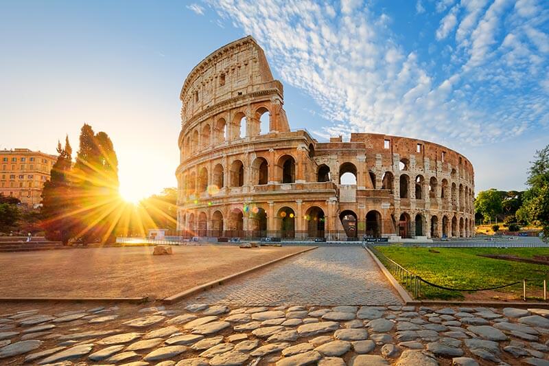 the Colosseum in Rome, Italy
